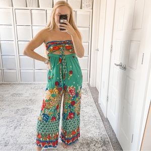 Free People Bali Birds Of Paradise Jumpsuit